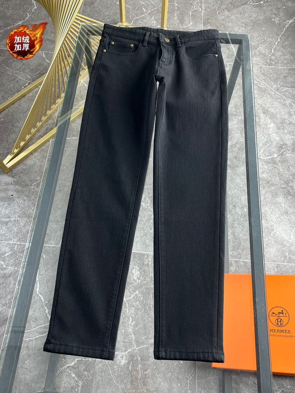 LV Fleece-lined and Thickened Jeans 492700