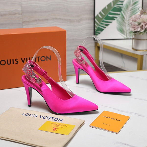 LV 26ss Legacy Slingback Pumps 95 Pink in Cowhide 600645