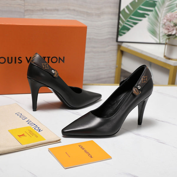 LV 26ss Legacy Pumps 95 Monogram Black in Cowhide 600653
