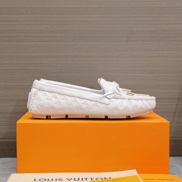 LV Gloria Loafer White Cowhide 600747