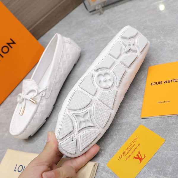 LV Gloria Loafer White Cowhide 600747