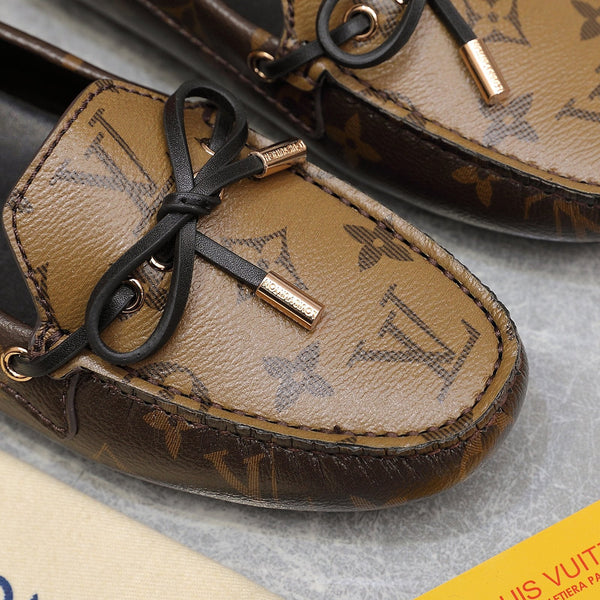 LV Gloria Loafer Brown Monogram Cowhide 600755
