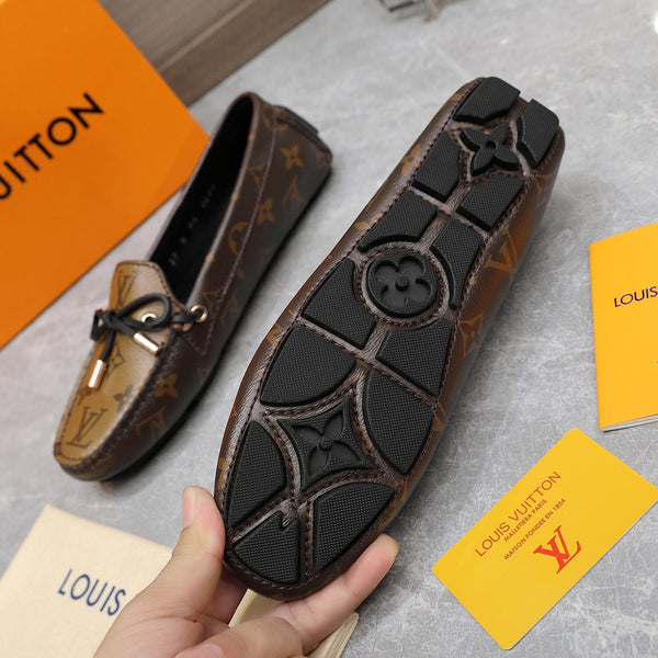 LV Gloria Loafer Brown Monogram Cowhide 600755