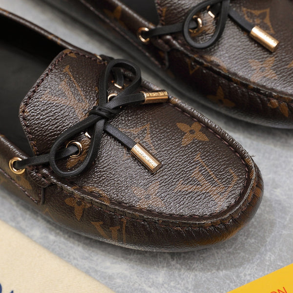 LV Gloria Loafer Dark Brown Monogram Cowhide 600756
