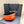 CC Women's Belt 3.0CM Orange Black Cowhide Red Buckle 616965