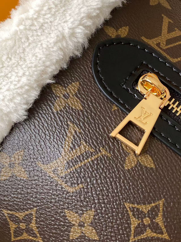 LV Teddy Mitt Handbag Brown in Canvas Monogram Shearling 278110