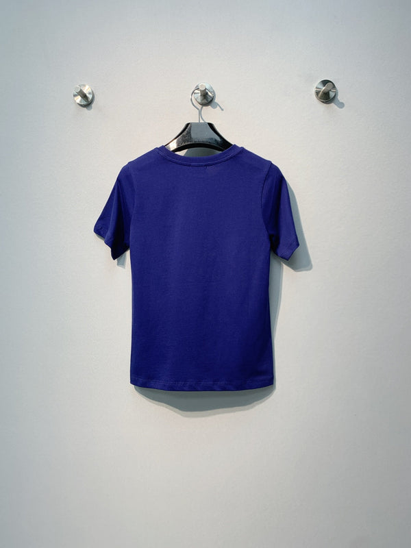 Celine 26SS  Blue Short-Sleeve T-Shirt in Cotton 101586