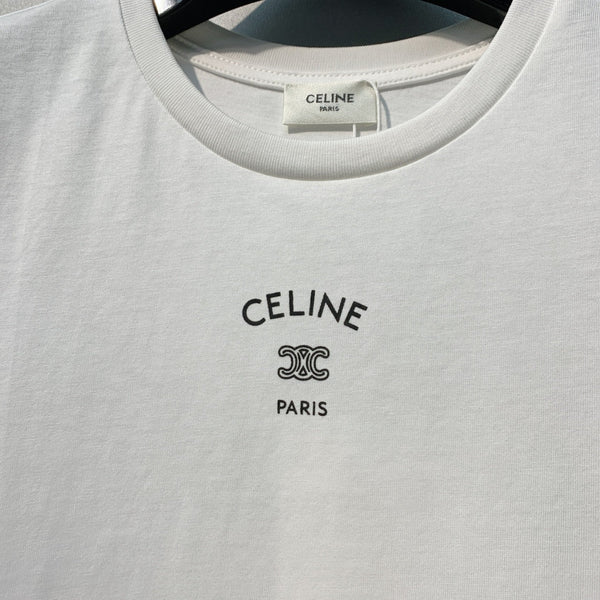 Celine 26SS  White Short-Sleeve T-Shirt in Cotton 101585