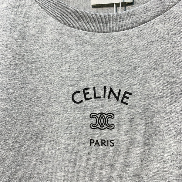 Celine 26SS  Gray Short-Sleeve T-Shirt in Cotton 101584