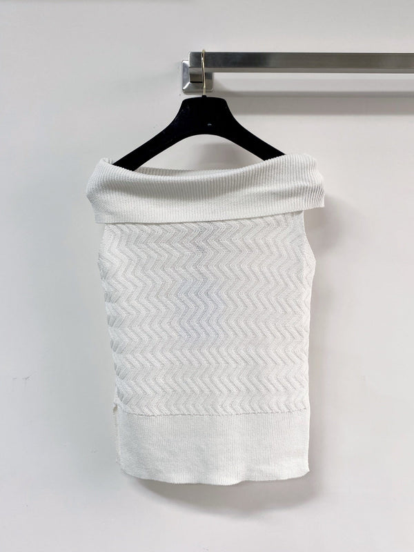 Chanel Vest White in Wool 125462