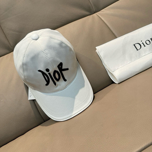 Dior Baseball Cap with Dior Embroidery White in Cotton 191930