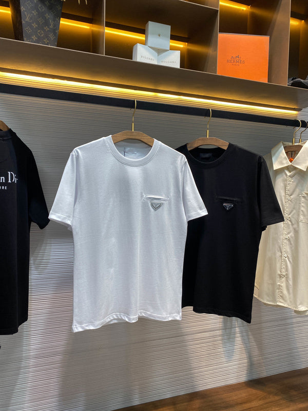 PRA26SS  Neck Short-Sleeve T-Shirt in Cotton 963420