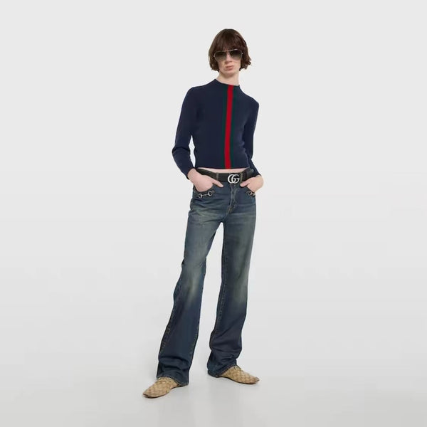 Gucci Washed Distressed Denim Jeans 161137