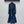 Hermes 26 Printed Waist-Waisted Maxi Dress Blue in Mulberry Silk 137386