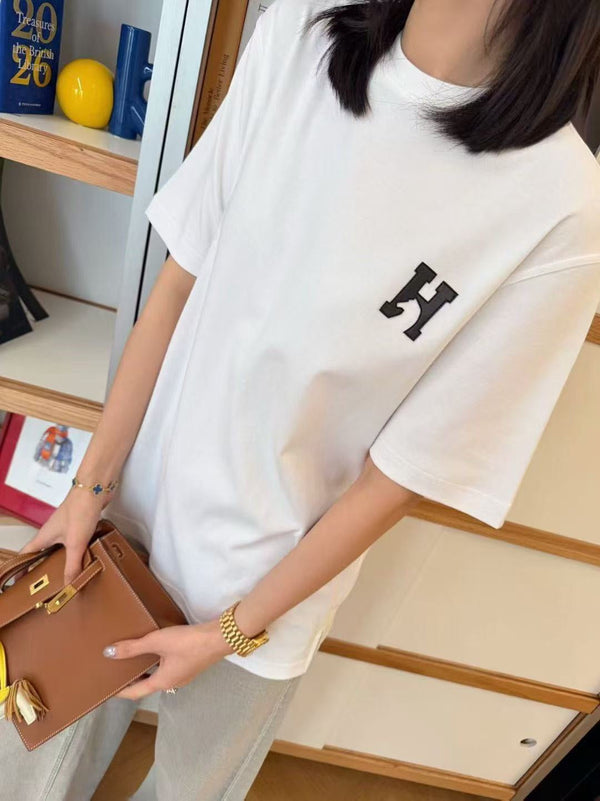 Hermes 26 Short-Sleeve T-Shirt White in Cotton 125006