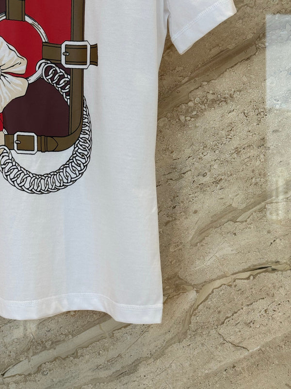 Hermes Short-sleeved T-shirt White in Cotton 974817