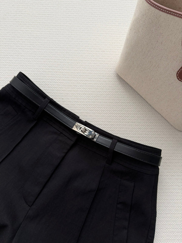 Hermes 26SS Shorts Black in Cotton 943347