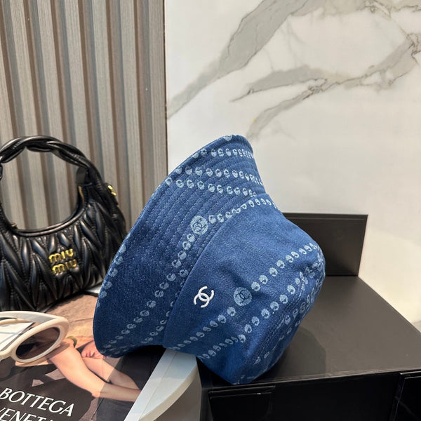 Chanel Bucket hat Dark Blue in Denim 197869