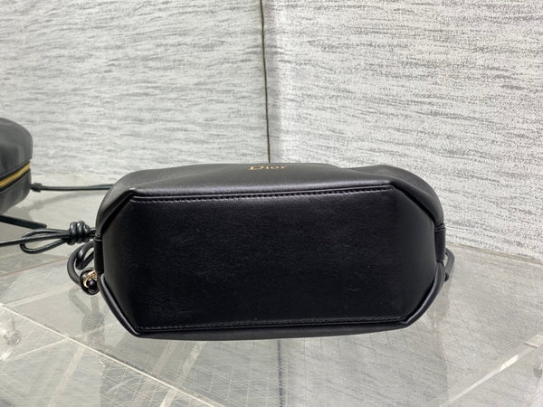 Dior 26 Bow Pouch 20cm in Black Lambskin