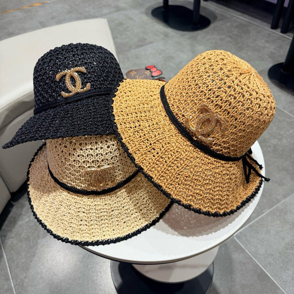 Chanel Fisherman's Hat Beige in Straw 201671