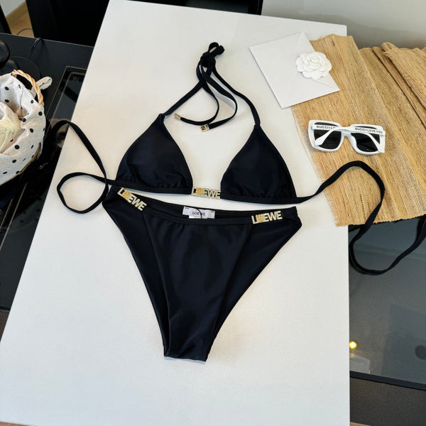 Loewe Bikini Swimsuit Black in Cotton 204596