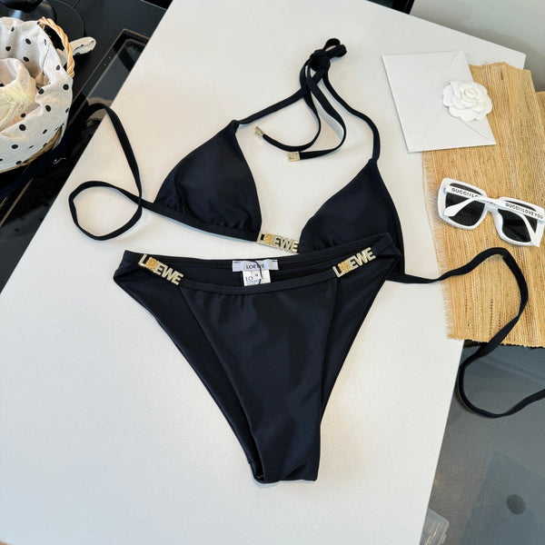 Loewe Bikini Swimsuit Black in Cotton 204596