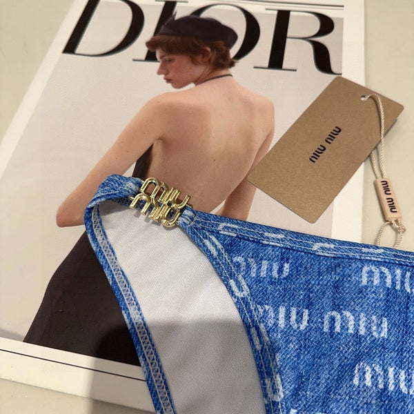 Miumiu Swimsuit Blue in Cotton polyester 201870
