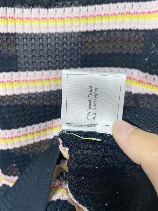 Chanel Two-Tone Vest Pink Black in Tencel 194368