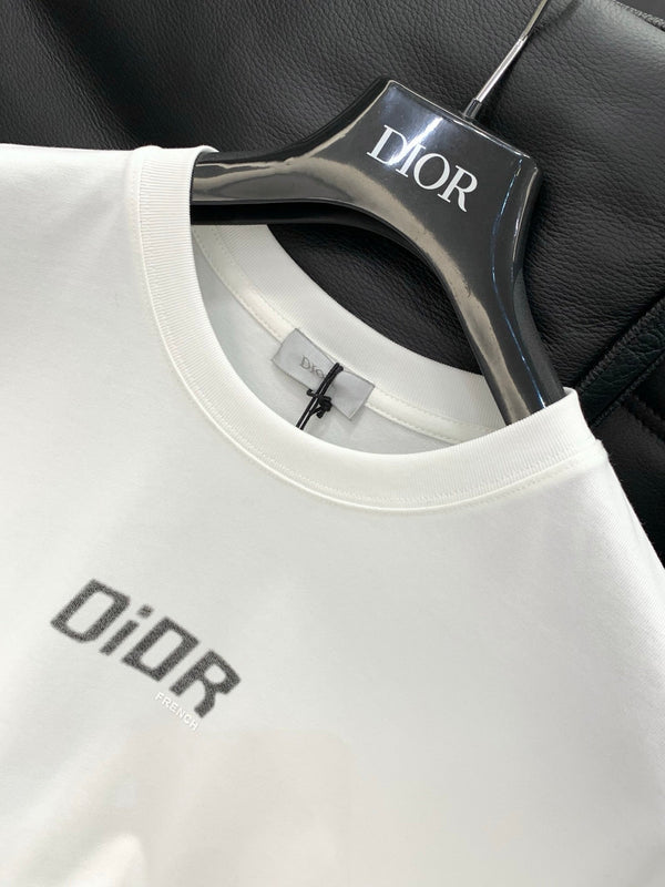 Dior Crew Neck Short-sleeved T-shirt White in Cotton 200639