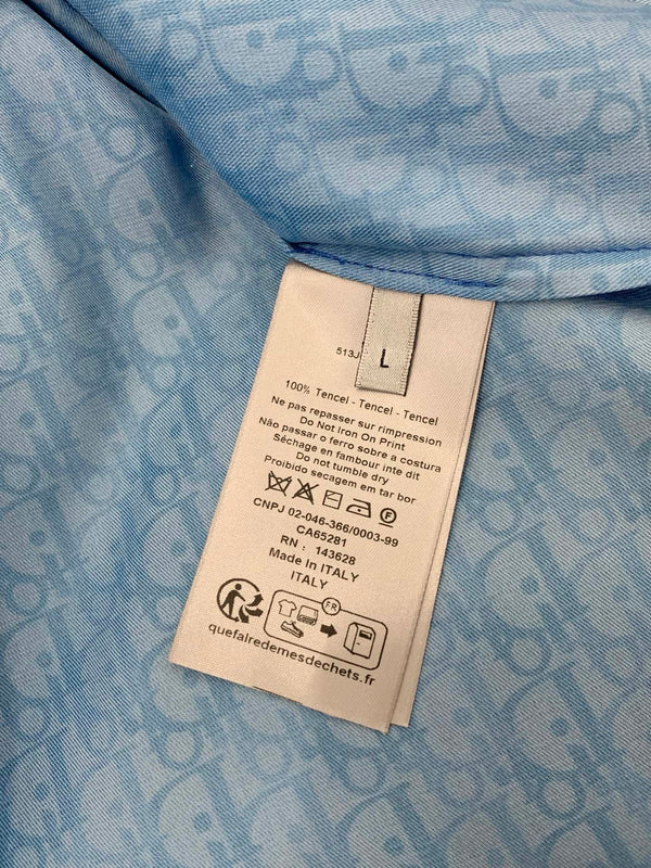 Dior Short-sleeved Shirt Blue in Tencel 183930