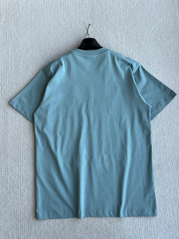 Dior 26 Bonjour Tristesse Series T-shirt Blue in Cotton 360130