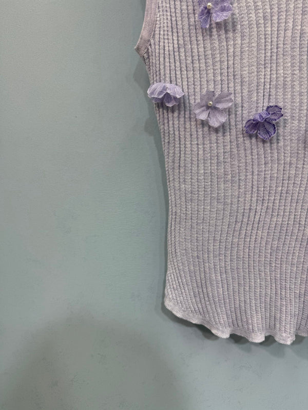 Chanel Knit Vest Purple in Wool 212281