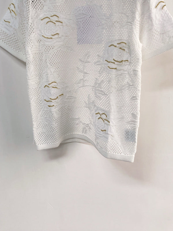 Chanel Short-Sleeve T-Shirt White in Cotton 204035