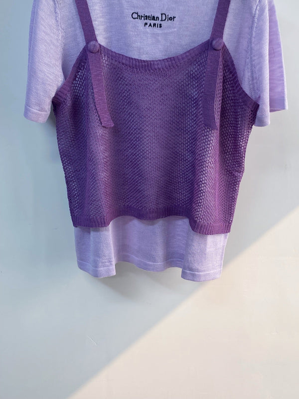 Dior Short-Sleeve T-Shirt  Purple in Acrylic 203995
