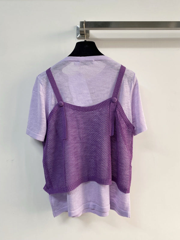 Dior Short-Sleeve T-Shirt  Purple in Acrylic 203995