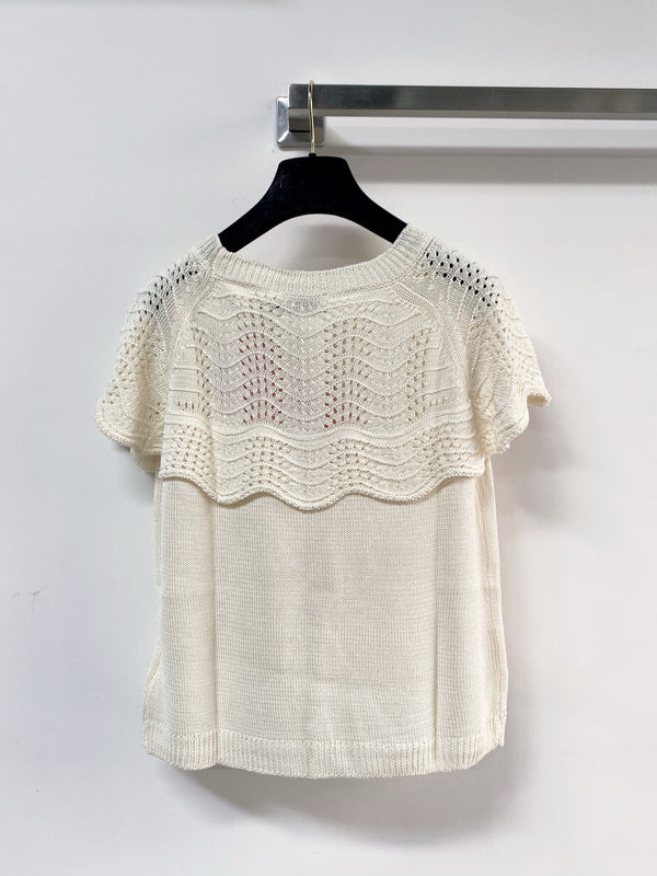 Miumiu Vest Cream in Wool 207968
