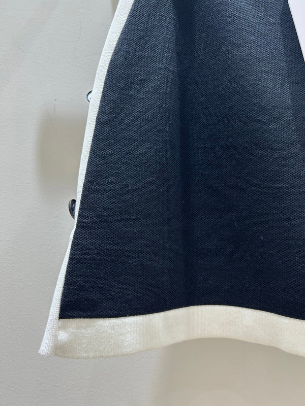 Dior Black and White Color-blocked Midi Skirt in Viscose 214023