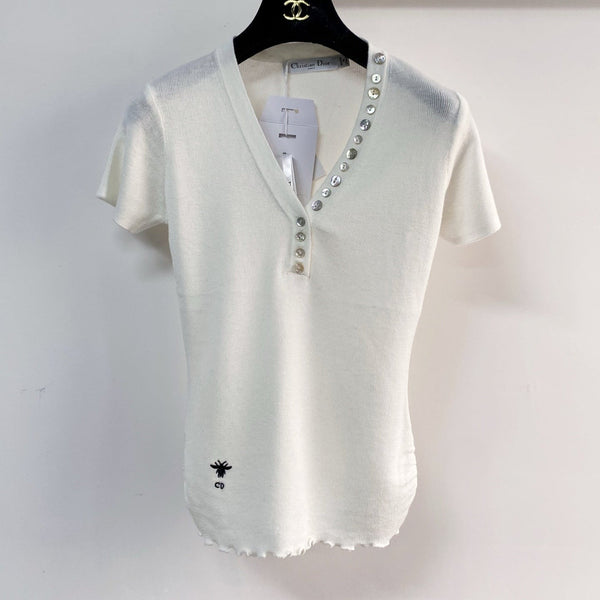 Dior Short-Sleeve T-Shirt White in Cotton 207961