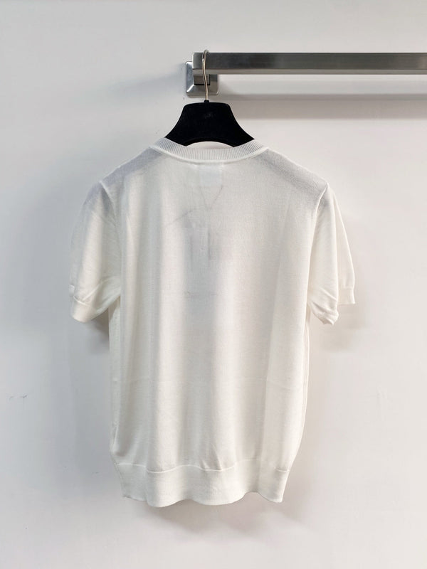 Dior Short-Sleeve T-Shirt White in Tencel 204026