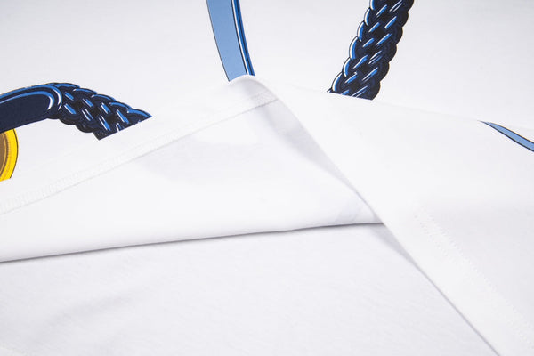 HM  Short-Sleeve T-Shirt with Equestrian Theme Print White in Cotton 215417