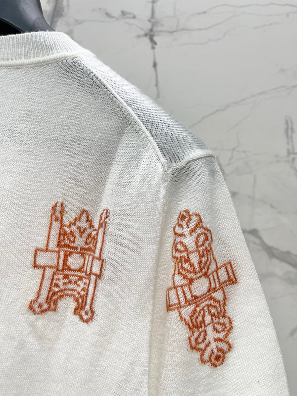 HM Short-sleeve White in Wool 166867