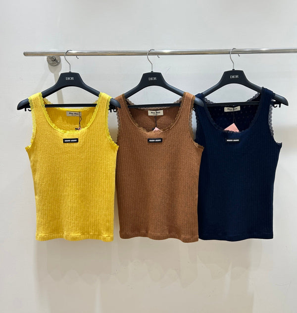 Miu Miu Short-sleeved Top in Cotton 221237