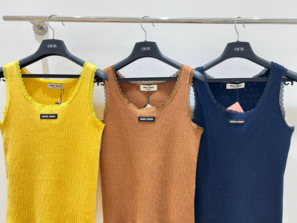 Miu Miu Short-sleeved Top in Cotton 221237