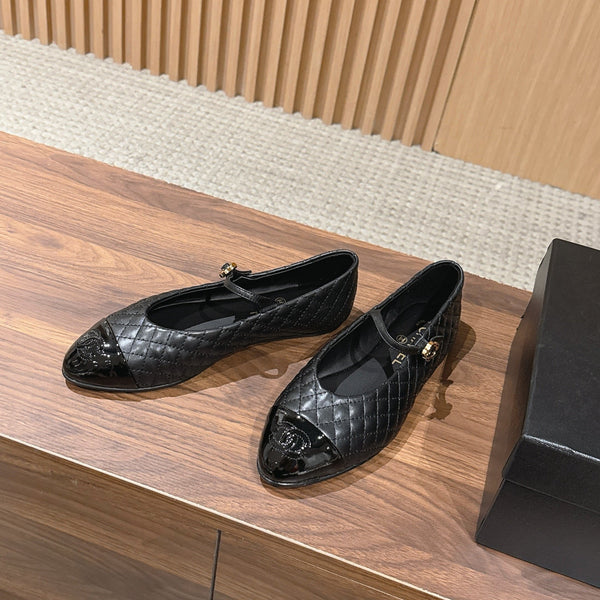 CC 26SS Quilted Mary Jane Black in Calfskin 692537