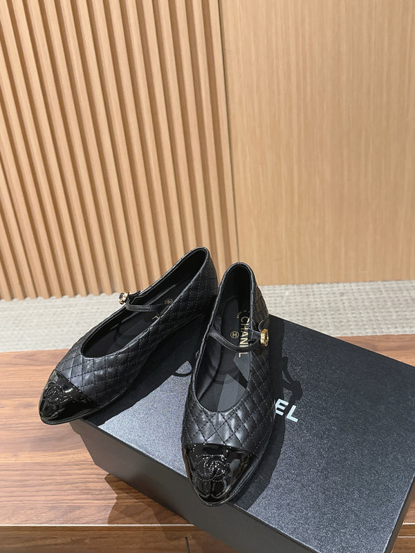 CC 26SS Quilted Mary Jane Black in Calfskin 692537