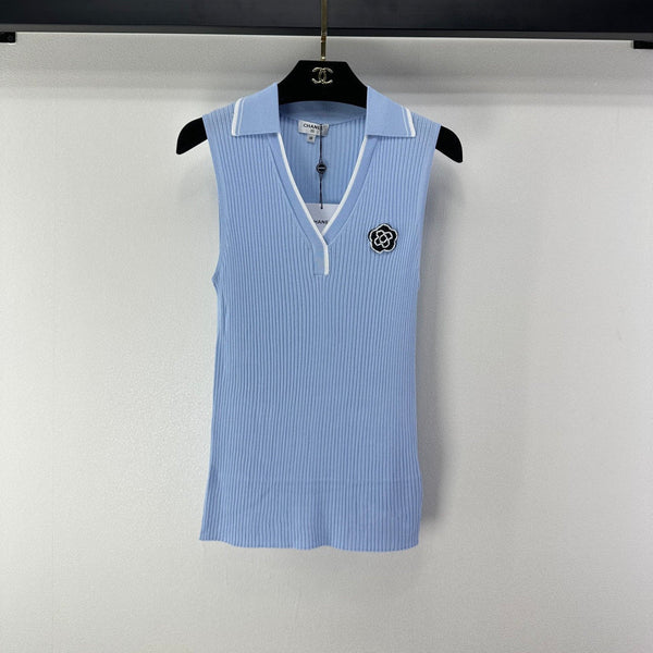 Chanel Vest Blue in Polyester 365299