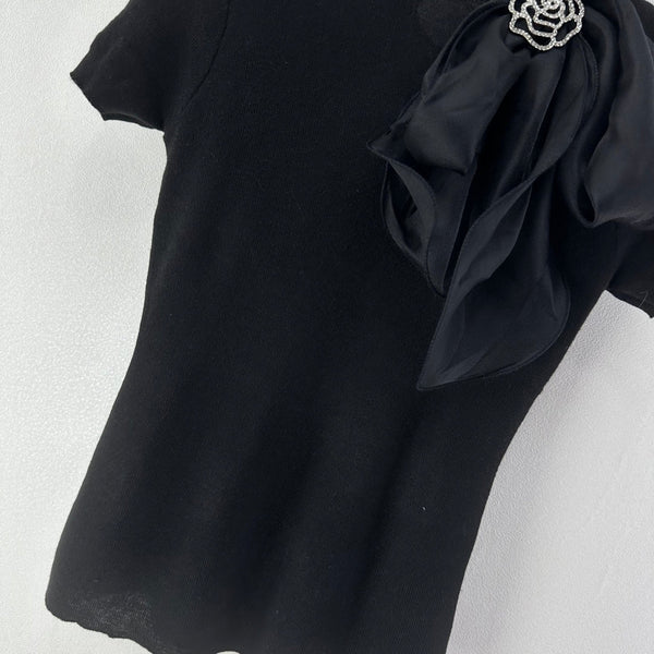 Chanel Bow-Tie Knit Top Black in Viscose 361048