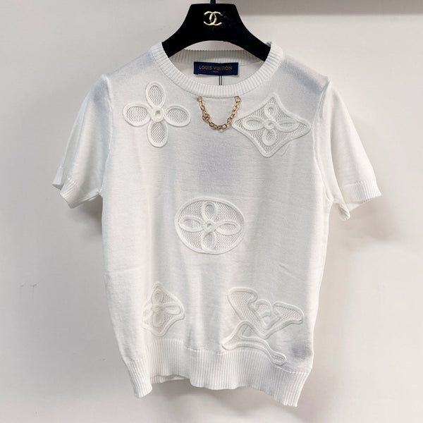 LV Short-Sleeve T-Shirt White in Cotton 231741
