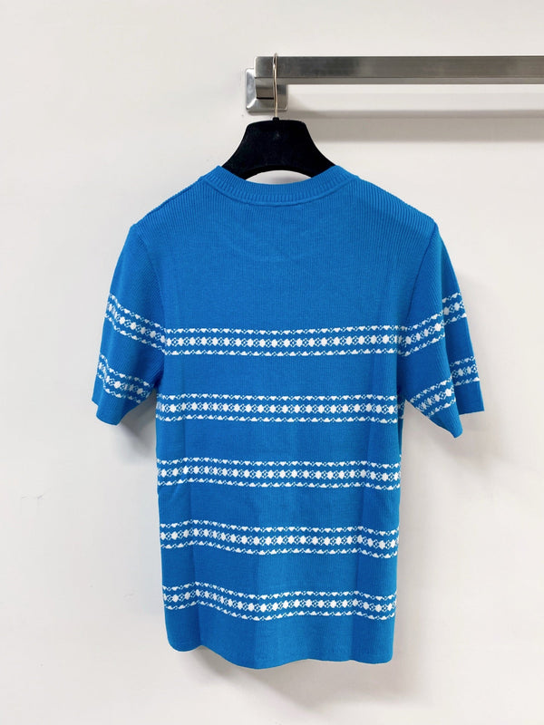 LV Short-Sleeve T-Shirt Blue in Wool 215553