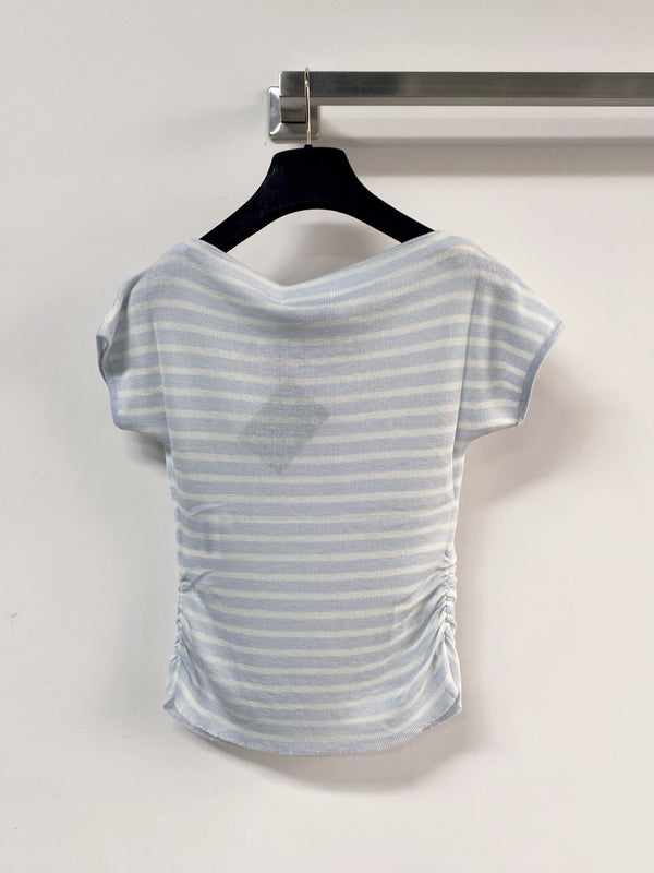 Prada Short-Sleeve T-Shirt Light Blue in Cotton 231745